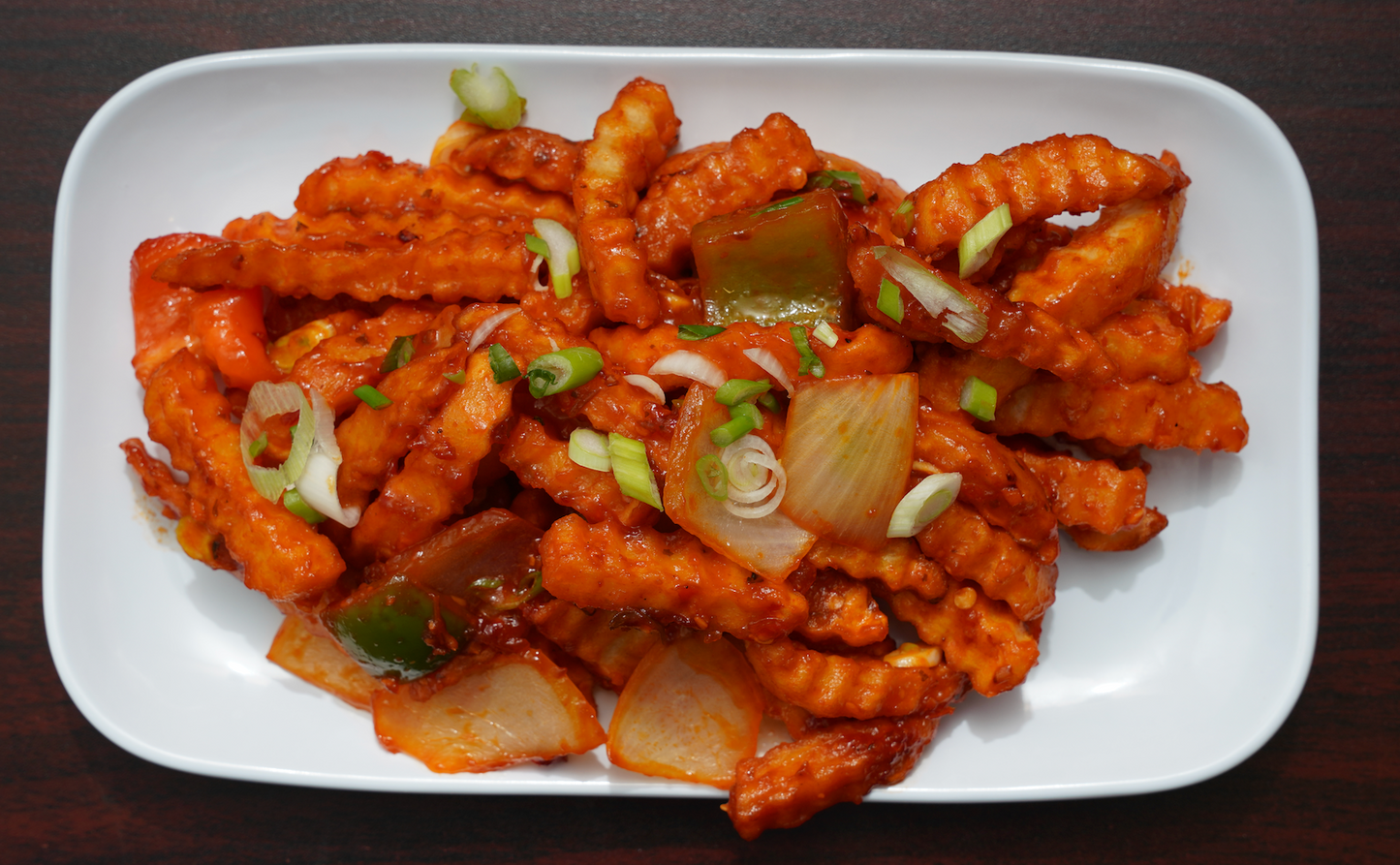 Curly chilli fries